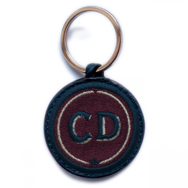 Key ring INITIALS · bordeaux· customizable