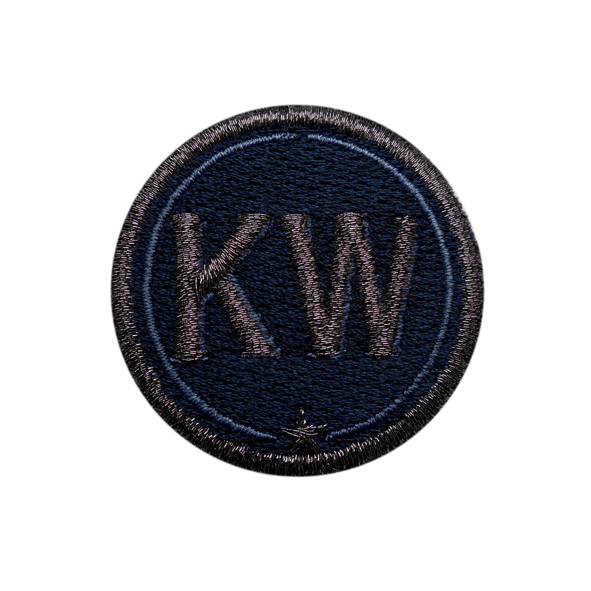 Patch INITIALS · 4cm · anthracite metallic/navy· customizable