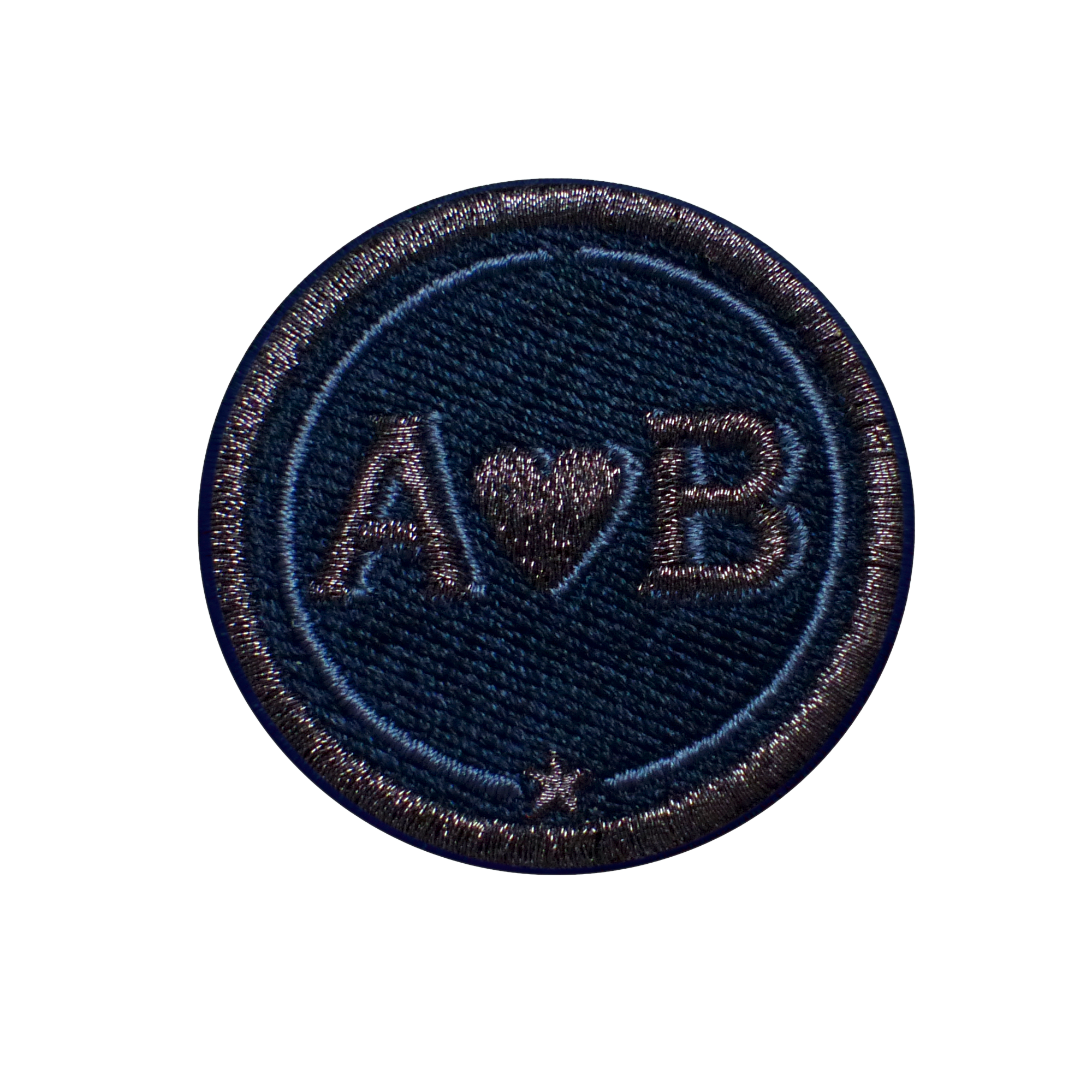 Label · LOVE 4cm · anthracite metallic/navy blue · customizable