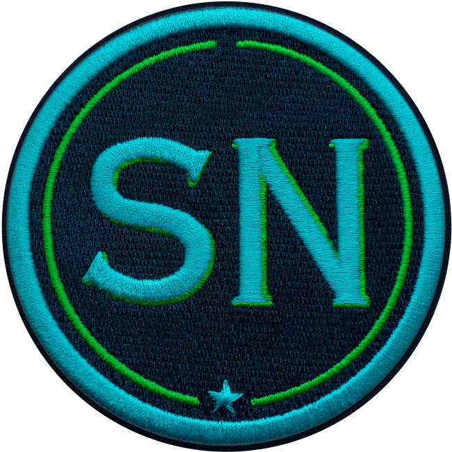 Patch INITIALS · 9cm · turquoise/green · customizable