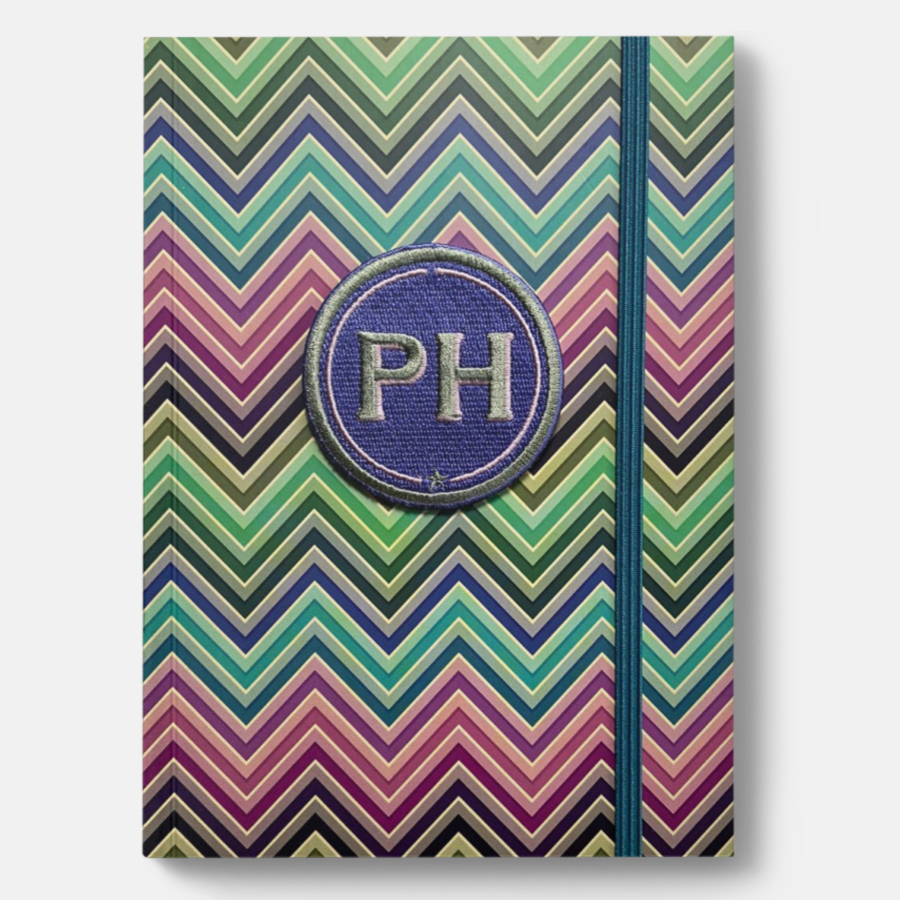 Notizbuch ZIGZAG mit Initialen-Patch