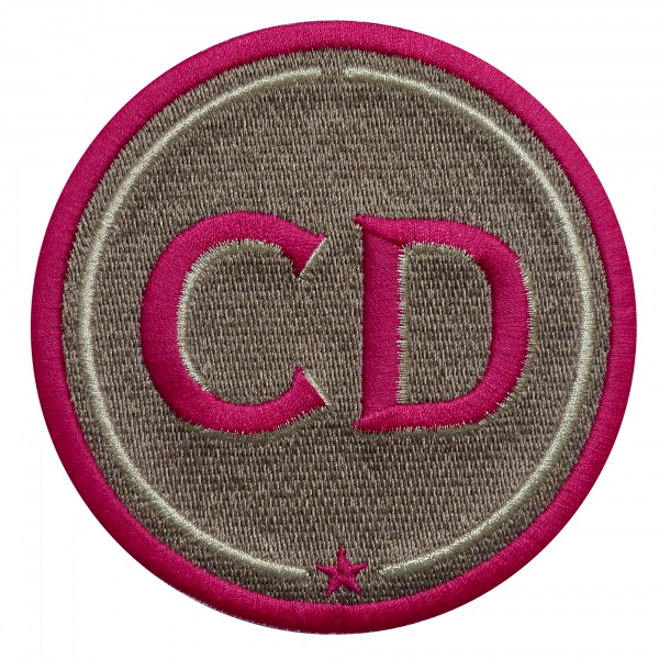 Patch INITIALS · 9cm · beige · customizable