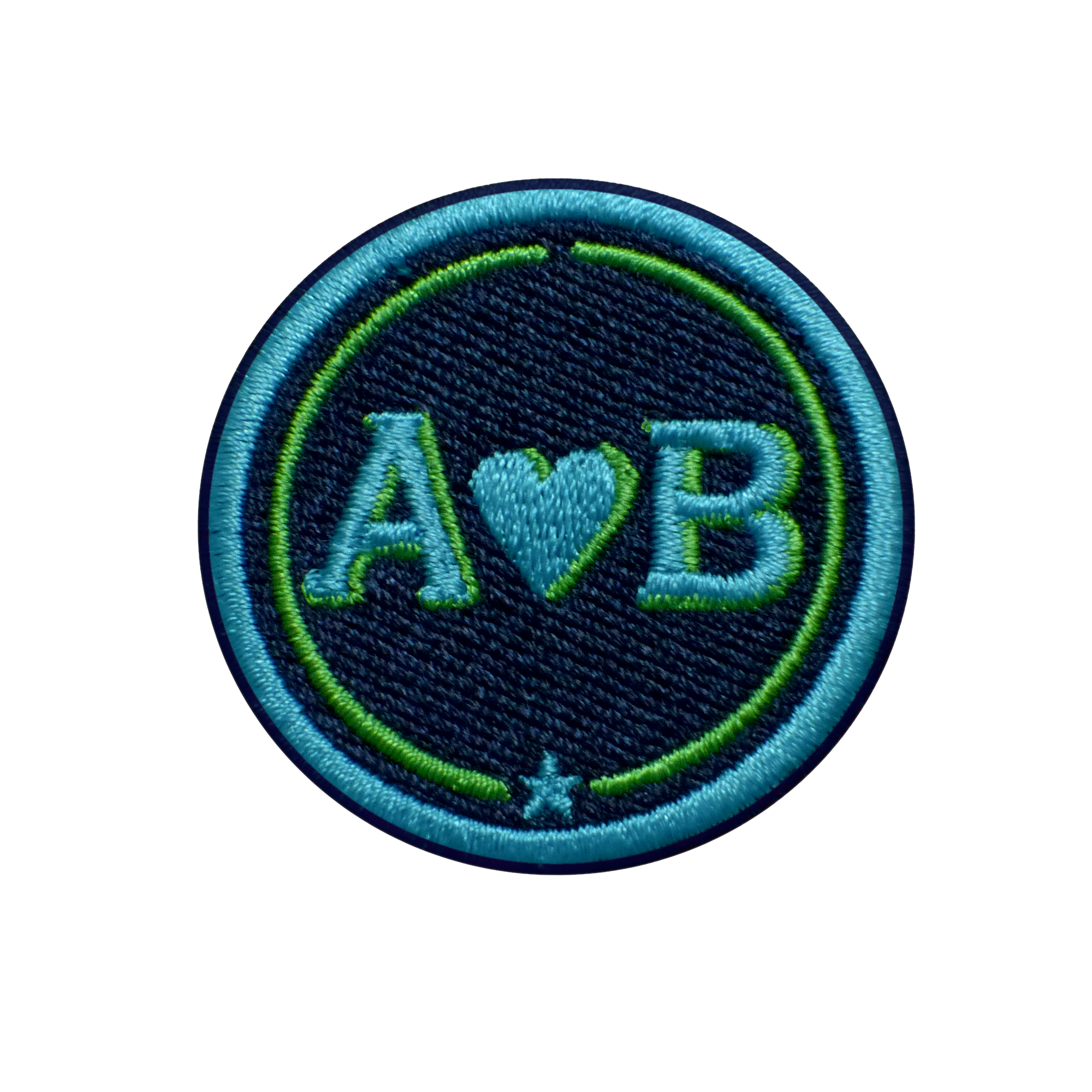 Label LOVE 4cm · turquoise/green · customizable