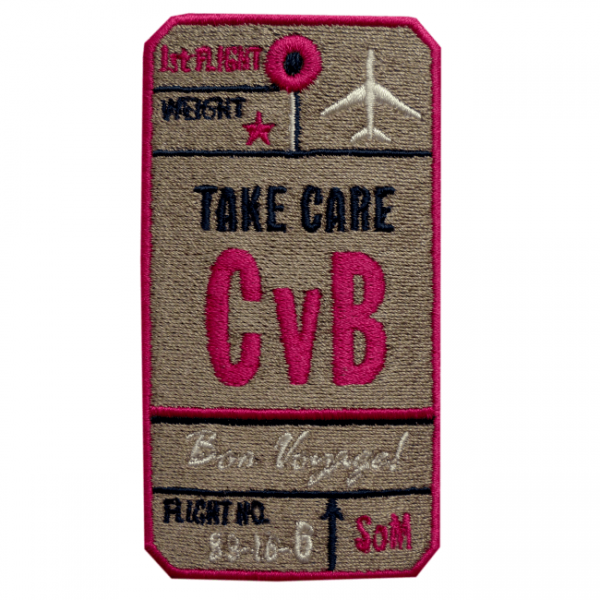 Label AIR TICKET · beige · personalisierbar