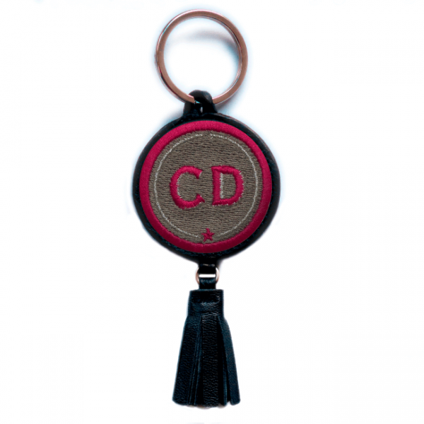 Key ring INITIALS · beige · with tassel · customizable