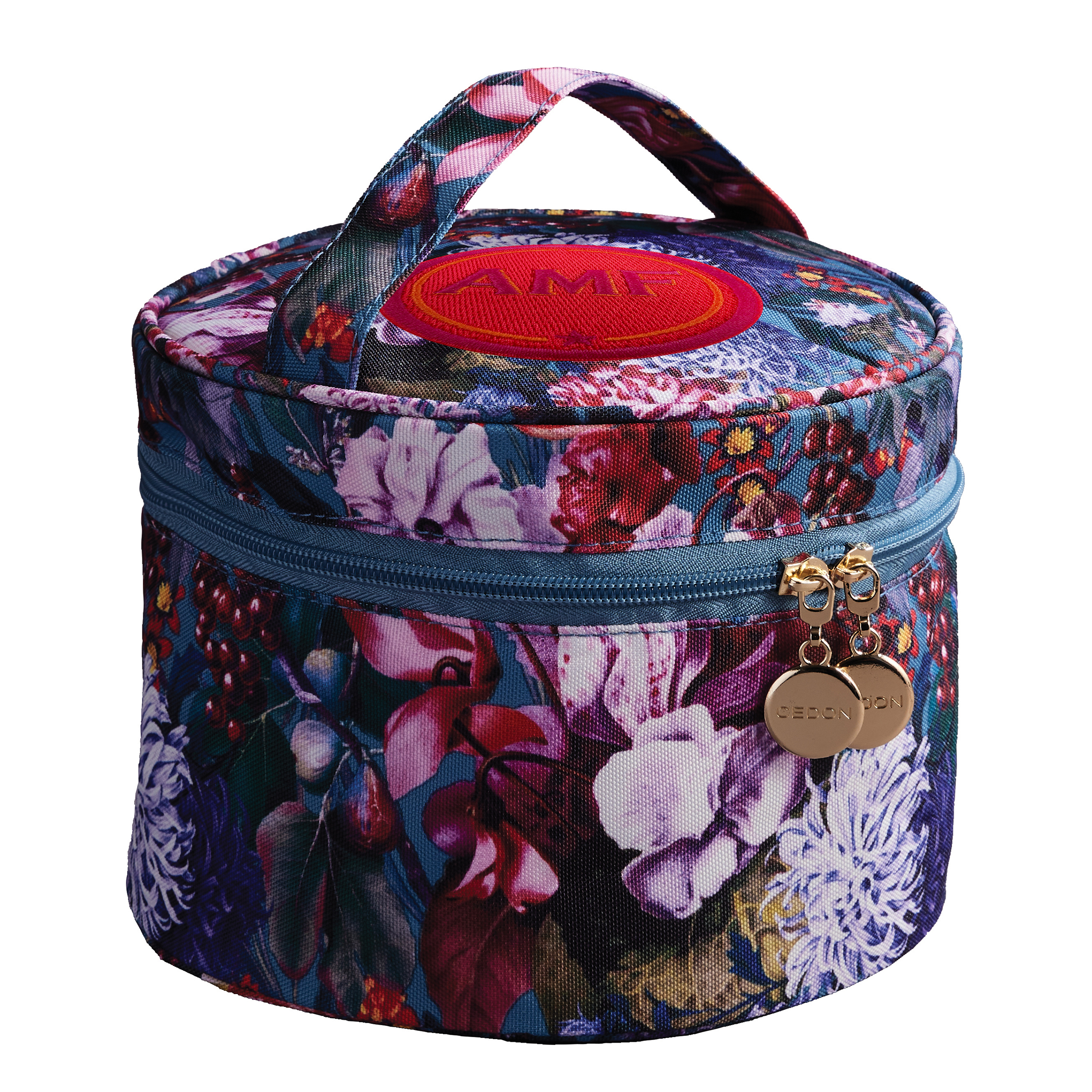 Easy Cosmetic Bag Blumenbouquet mit Initialen-Patch