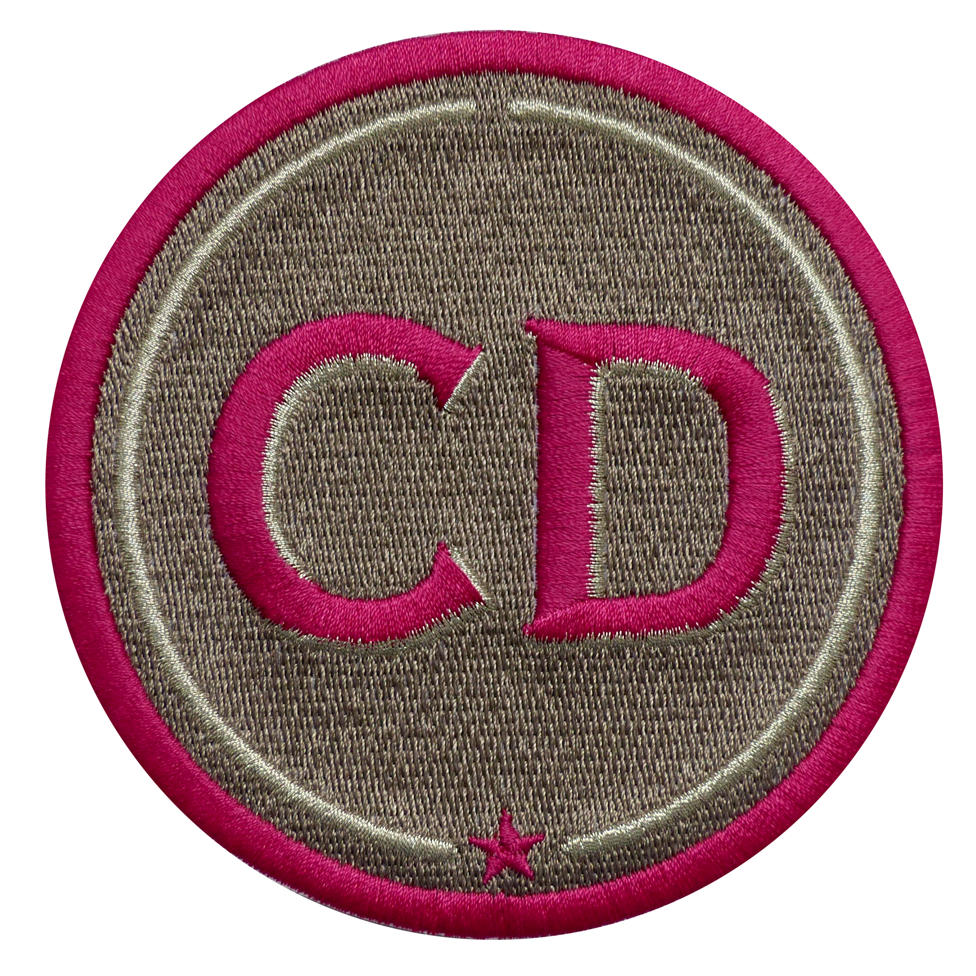 Patch INITIALS · 9cm · beige · customizable