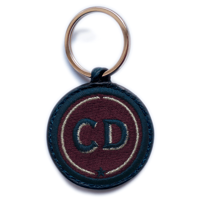 Key ring INITIALS · bordeaux· customizable