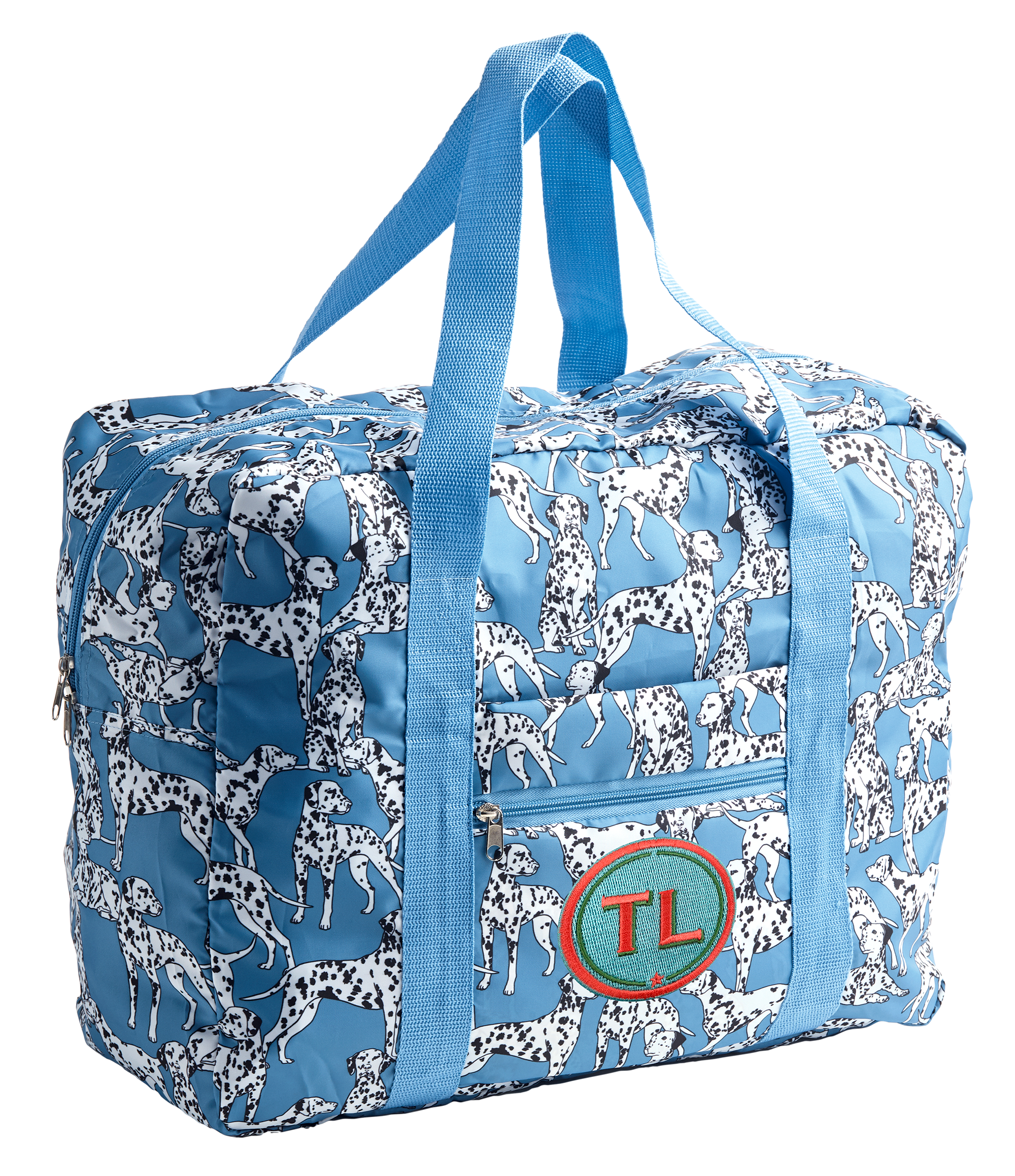 Easy Travel Bag B/W DOGS mit Initialen-Patch